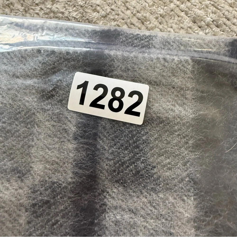 Pierre Cardin Fine Wool Muffler Scarf Gray Black Stripe‎ Fringe
